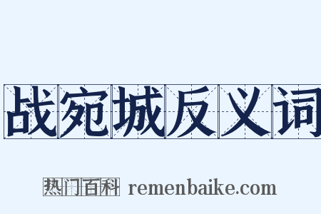 战宛城反义词是什么意思的图片